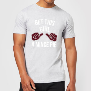 Get This Girl A Mince Pie Men's Christmas T-Shirt - Grey