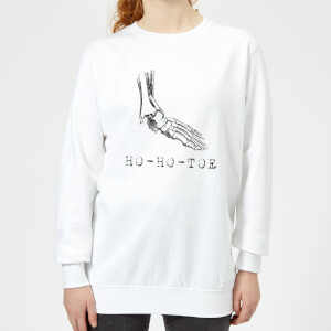 Ho-Ho-Toe Women's Christmas Sweatshirt - White