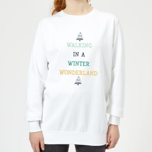 Walking In A Winter Wonderland Women's Christmas Sweatshirt - White