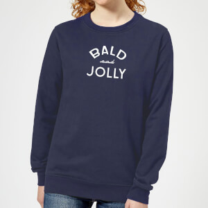 Bald and Jolly Women's Christmas Sweatshirt - Navy