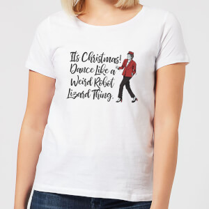 Its Christmas, Dance Like A Weird Robot Women's Christmas T-Shirt - White