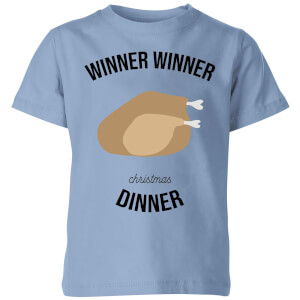 Winner Winner Christmas Dinner Kids' Christmas T-Shirt - Sky Blue