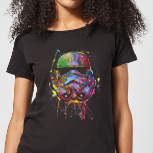 T-Shirt Femme Éclaboussures de Peinture Stormtrooper - Star Wars - Noir