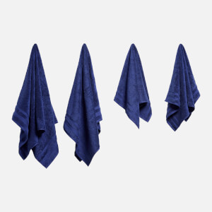 in homeware Supersoft 100% Cotton 4 Piece Towel Bale - Navy