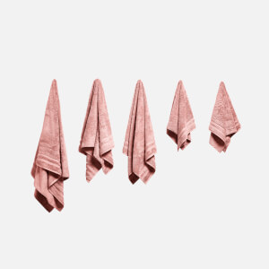 in homeware 100% Egyptian Cotton Pile 5 Piece Towel Bale - Blush