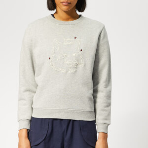 Maison Kitsuné Women's Fox Drawing Sweatshirt - Grey