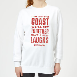 Die Hard Come To The Coast Women's Christmas Sweatshirt - White
