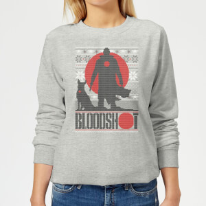Valiant Bloodshot Women's Holiday Sweatshirt - Grey