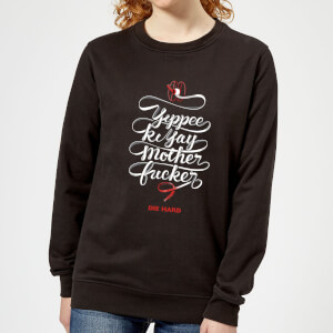 Die Hard Yippee Ki Yay Women's Christmas Sweatshirt - Black