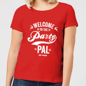Die Hard Welcome To The Party Pal Women's Christmas T-Shirt - Red