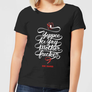 Die Hard Yippee Ki Yay Women's Christmas T-Shirt - Black