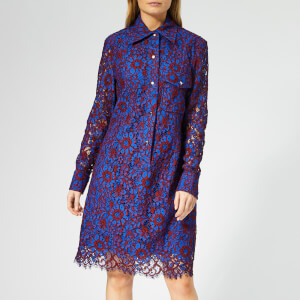 Calvin Klein Women's Lace Dress - Blue Lace