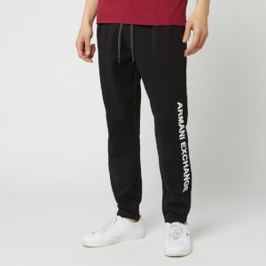 Armani Exchange Men's Leg Logo Sweat Pants - Black