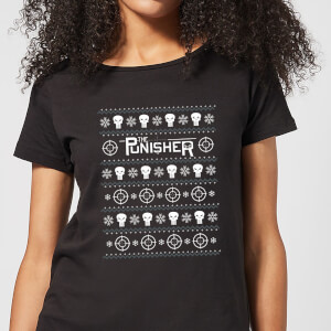 Marvel Punisher Women's Christmas T-Shirt - Black