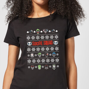DC Suicide Squad Women's Christmas T-Shirt - Black