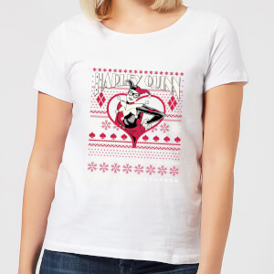 DC Harley Quinn Women's Christmas T-Shirt - White