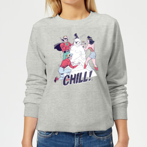 DC Chill! Damen Weihnachtspullover - Grau