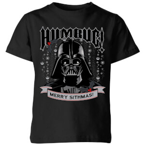 Star Wars Darth Vader Humbug Kids' Christmas T-Shirt - Black