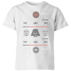 Star Wars Imperial Knit Kids' Christmas T-Shirt - White