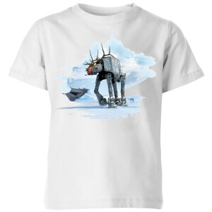 Star Wars AT-AT Reindeer Kids' Christmas T-Shirt - White