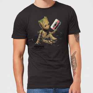Guardians Of The Galaxy Groot Tape Men's Christmas T-Shirt - Black