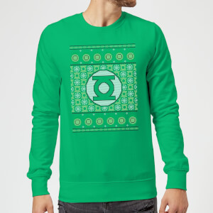 DC Green Lantern Knit Christmas Sweatshirt - Kelly Green