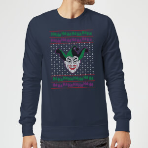DC Joker Knit Christmas Sweatshirt - Navy
