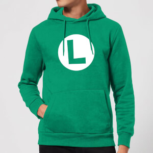 Nintendo Super Mario Luigi Logo Hoodie - Kelly Green