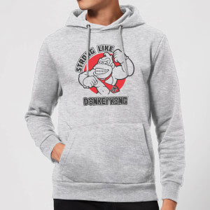 Nintendo Donkey Kong Strong Like Donkey Kong Hoodie - Grey