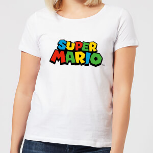 Nintendo Super Mario Colour Logo Women's T-Shirt - White