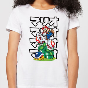 Nintendo Super Mario Piranha Plant Japanese Women's T-Shirt - White