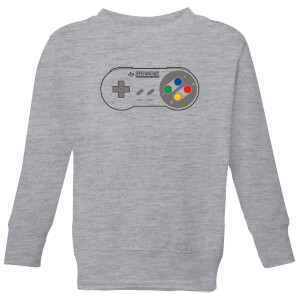 Nintendo Super Nintendo SNES Controller Pad Kid's Sweatshirt - Grey