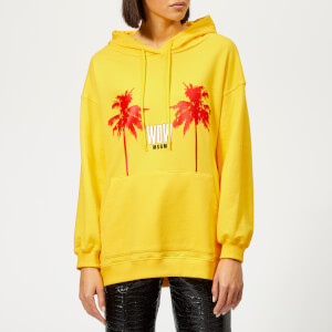 MSGM Women's Palm Logo Hoodie - Yellow