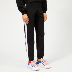 MSGM Women's Jersey Web Logo Trousers - Black
