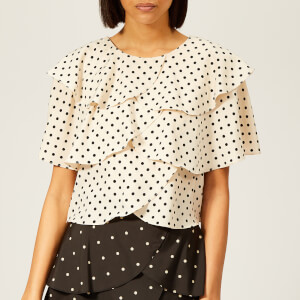Rejina Pyo Women's Jude Blouse - Crepe Polka Dot Ivory