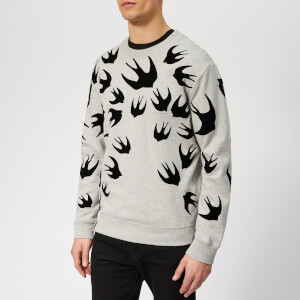 McQ Alexander McQueen Men's Swallow Swarm Flock Sweatshirt - Mercury Melange