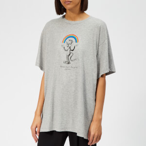 MM6 Maison Margiela Women's Rainbow T-Shirt - Grey Melange