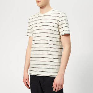 Folk Men's Striped T-Shirt - Ecru Plum Navy