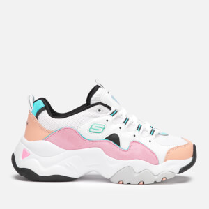 Skechers Women's D'Lites 3.0 Zenway Trainers - White/Pink/Blue