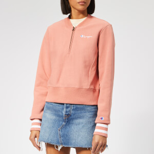 Champion Women's Half Zip Sweatshirt - Pink