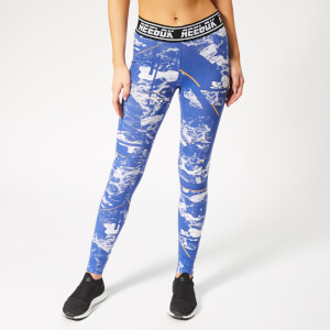 Reebok Women's MYT Dot Alt Tights - Blue Print