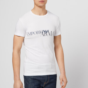 Emporio Armani Men's Script Logo T-Shirt - White