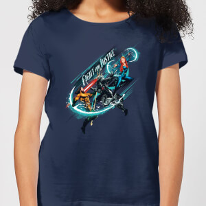 Aquaman Fight for Justice Women's T-Shirt - Navy