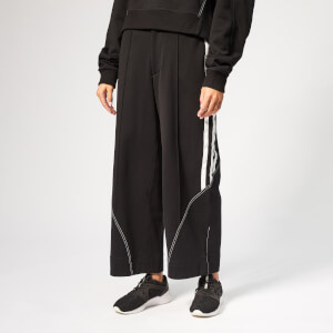Y-3 Women's 3/4 Stripe Wide Leg Pants - Black