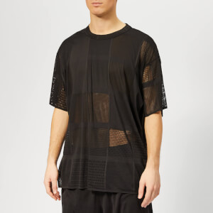 Y-3 Men's Patchwork Mesh Short Sleeve T-Shirt - Black