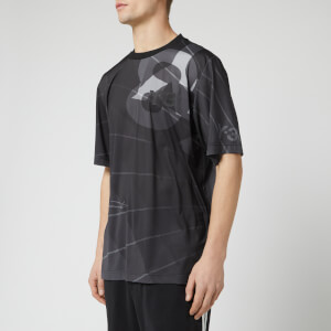 Y-3 Men's All Over Print Football Shirt - Parachute Black AOP