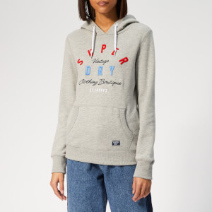 Superdry Women's Applique Overhead Hoody - Pebble Grey Marl