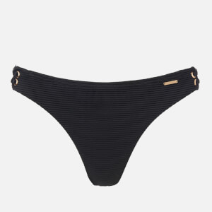 Superdry Women's Alice Textured Cupped Bikini Bottoms - Black