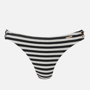 Superdry Women's Alice Textured Cupped Bikini Bottoms - Mono Stripe