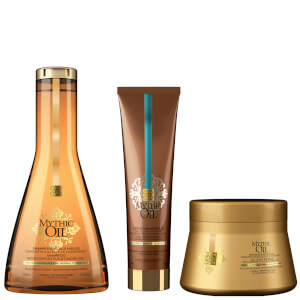 L'Oréal Professionnel Mythic Oil Shampoo, Masque and Oil Crème Universelle Trio for Fine Hair